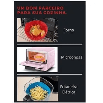 Forma de Silicone para Air Fryer e Forno Reutilizável