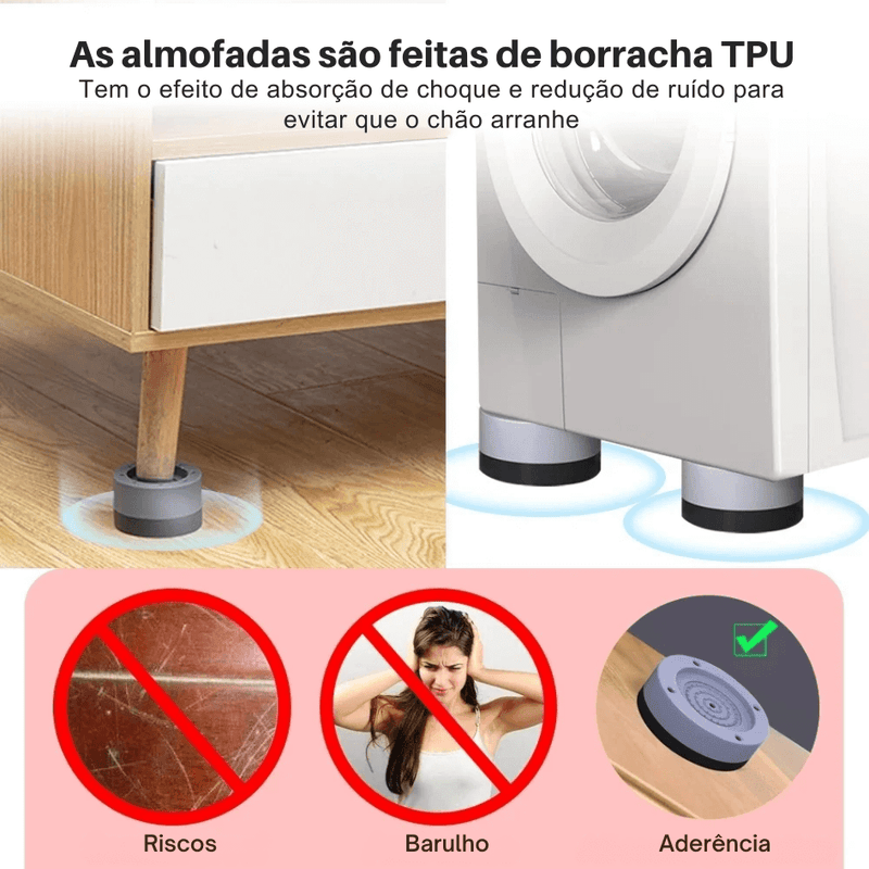 Almofadas Anti-vibração para Máquina de Lavar  ( 4 un. )