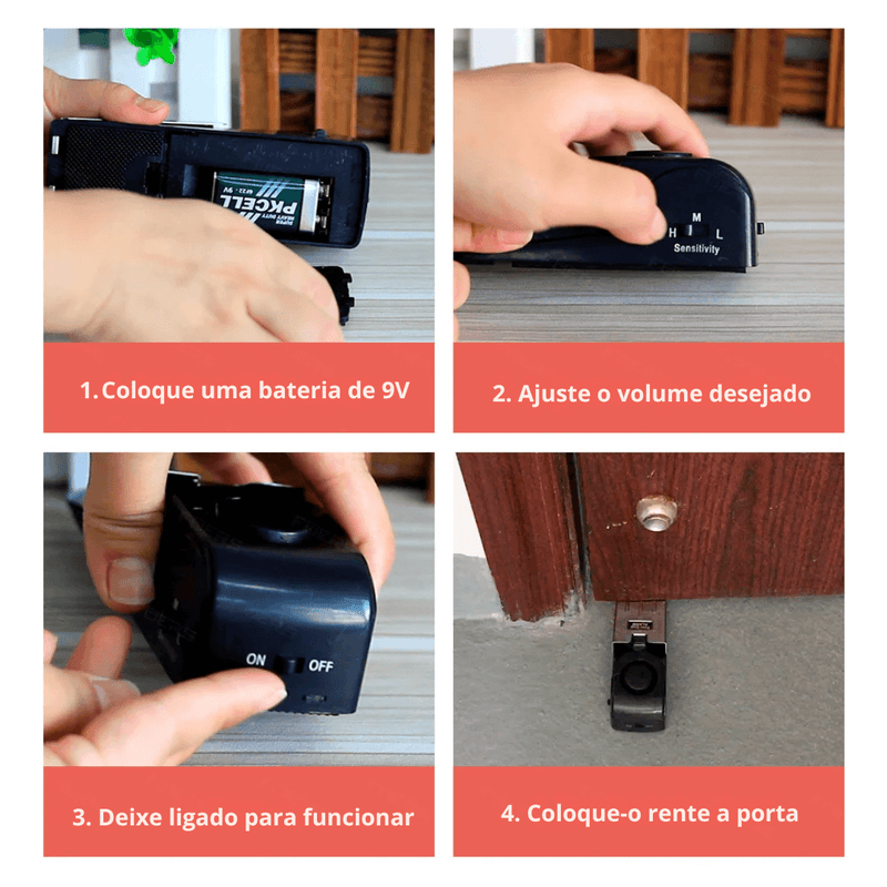 Alarme de Parada de Porta Fuer (125 dB de altura - Trava a Porta)