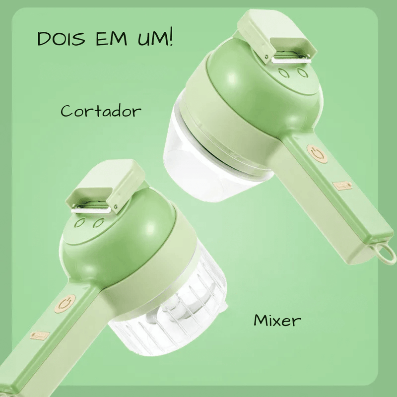 Cortador e Mixer Elétrico Sem Fio -40%OFF  ( Recarregável cabo USB )